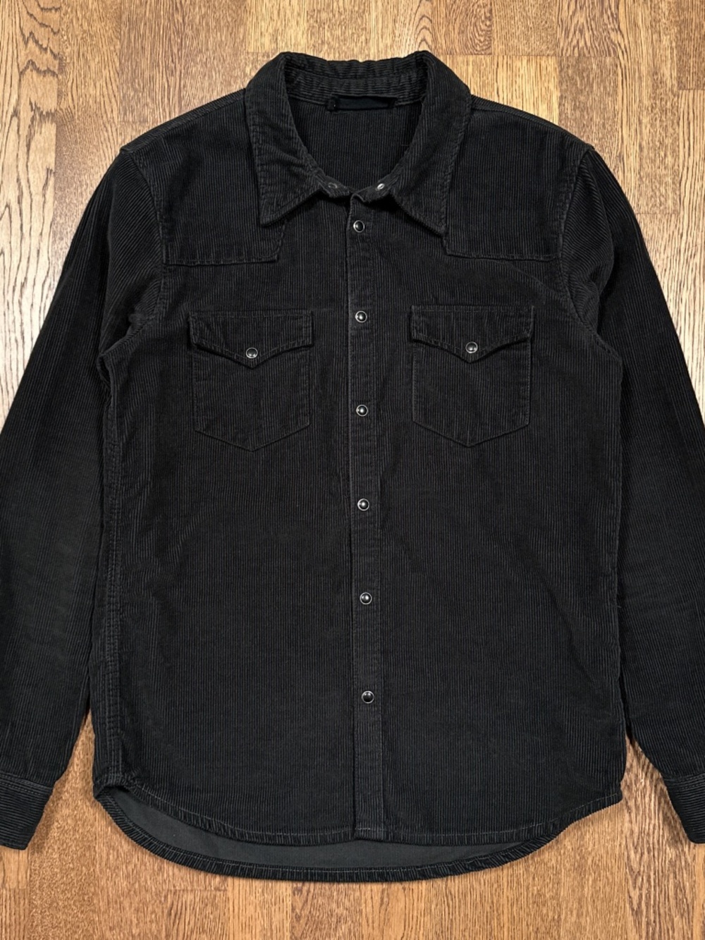 The Kooples Relaxed Western Corduroy Snap Button Flannel L/S Shirt Mens M